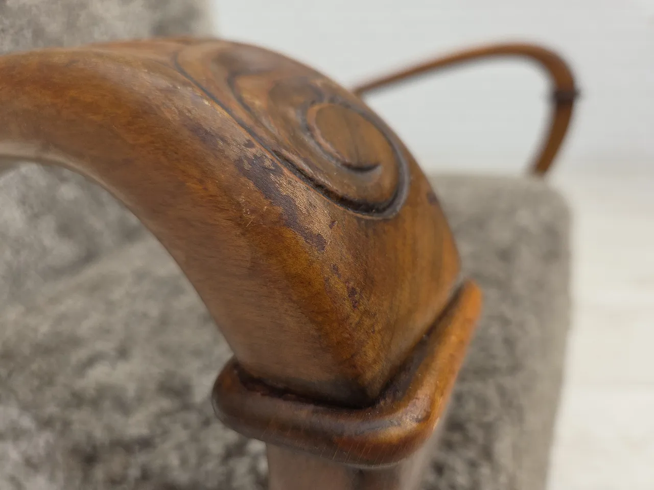 Poltrona danese re-suhster, vera pelle Nuova Zelanda, anni '60 15