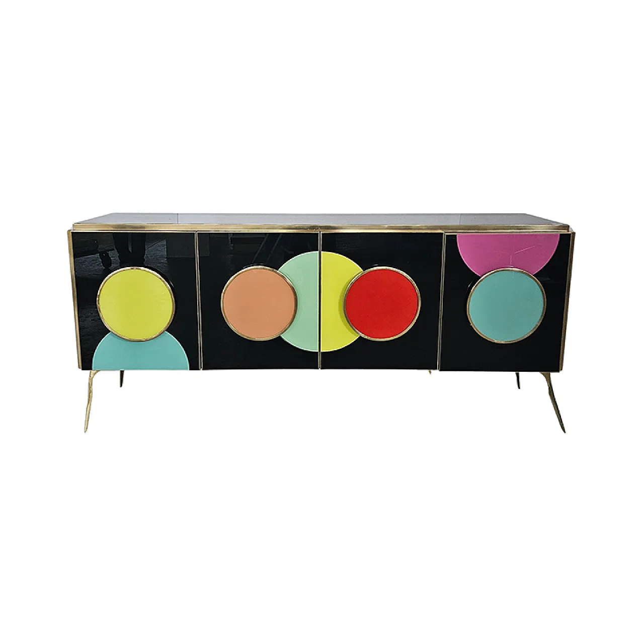 Credenza a quattro ante retroilluminata, anni '90 1