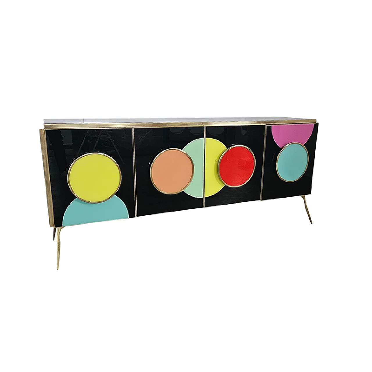 Credenza a quattro ante retroilluminata, anni '90 3