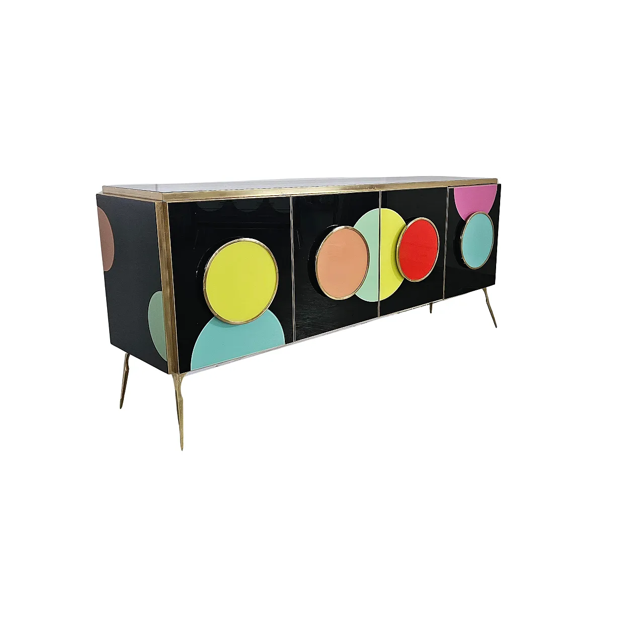 Credenza a quattro ante retroilluminata, anni '90 4