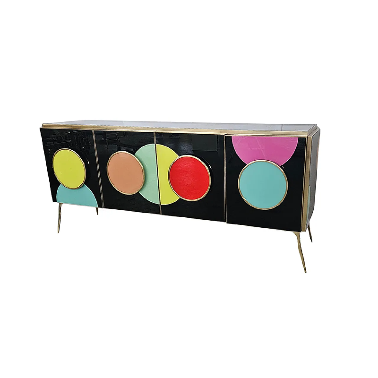 Credenza a quattro ante retroilluminata, anni '90 5