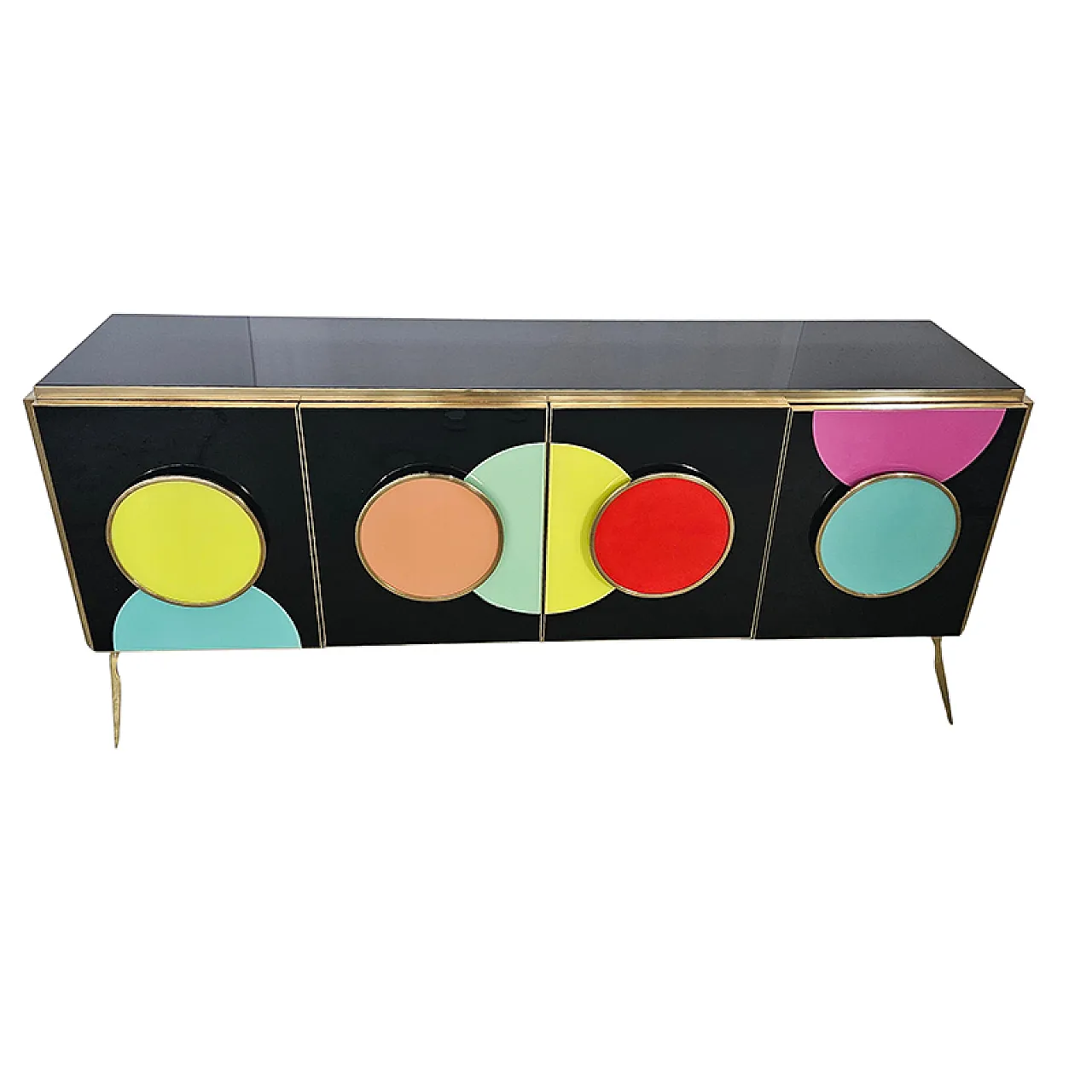 Credenza a quattro ante retroilluminata, anni '90 7
