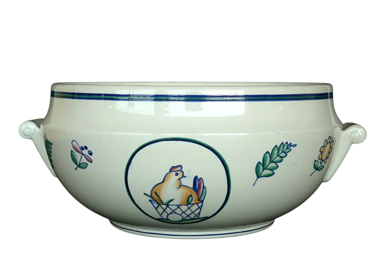 Pottery bowl by Giovanni Gariboldi for San Cristoforo Ginori, 1930s 6