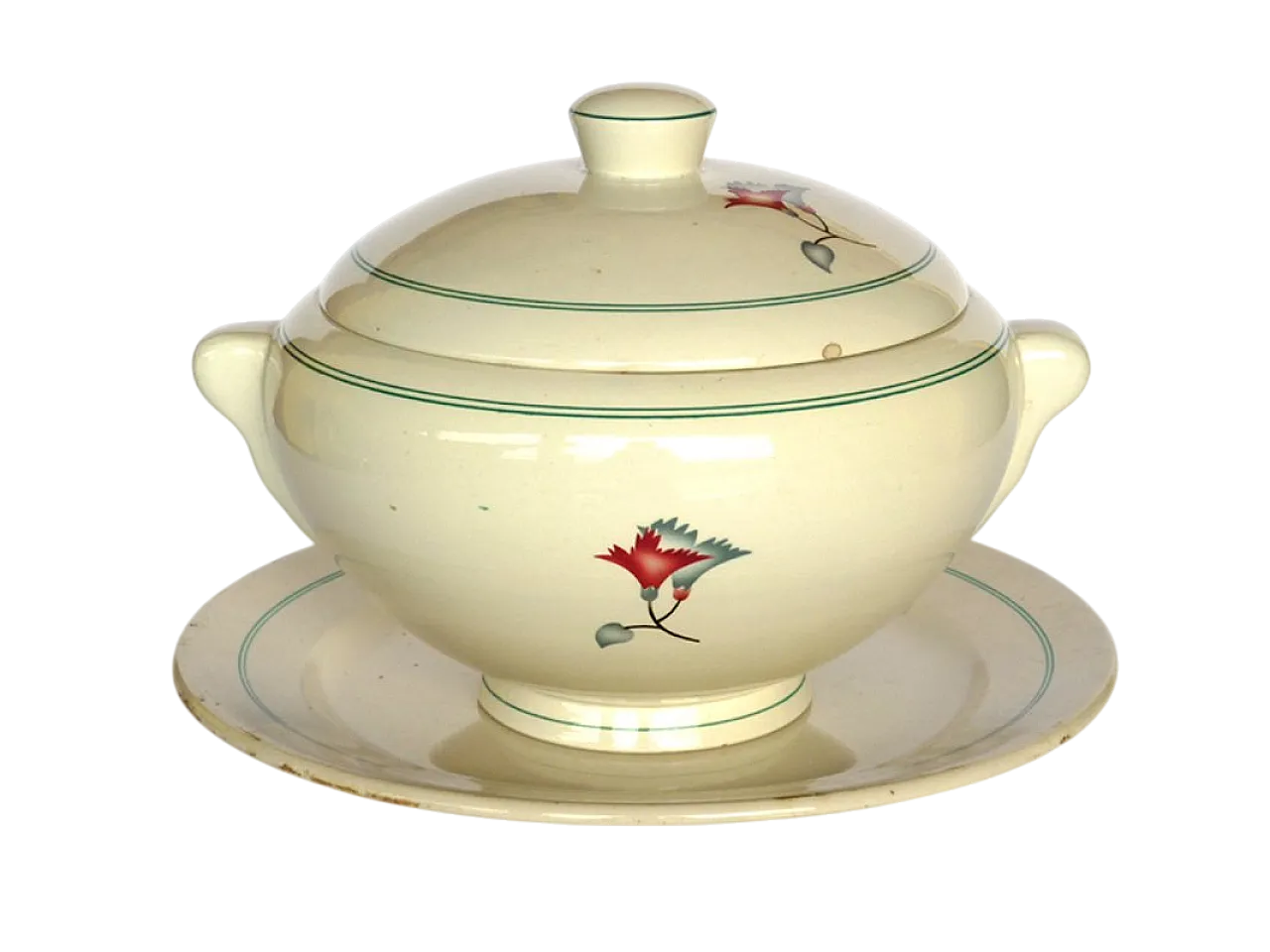 Ceramic tureen by Galvani, 1920s 8