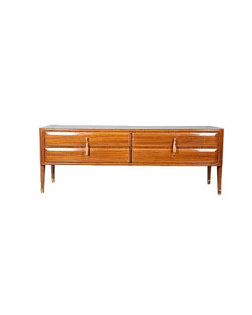 Credenza in ottone e vetro, anni '50