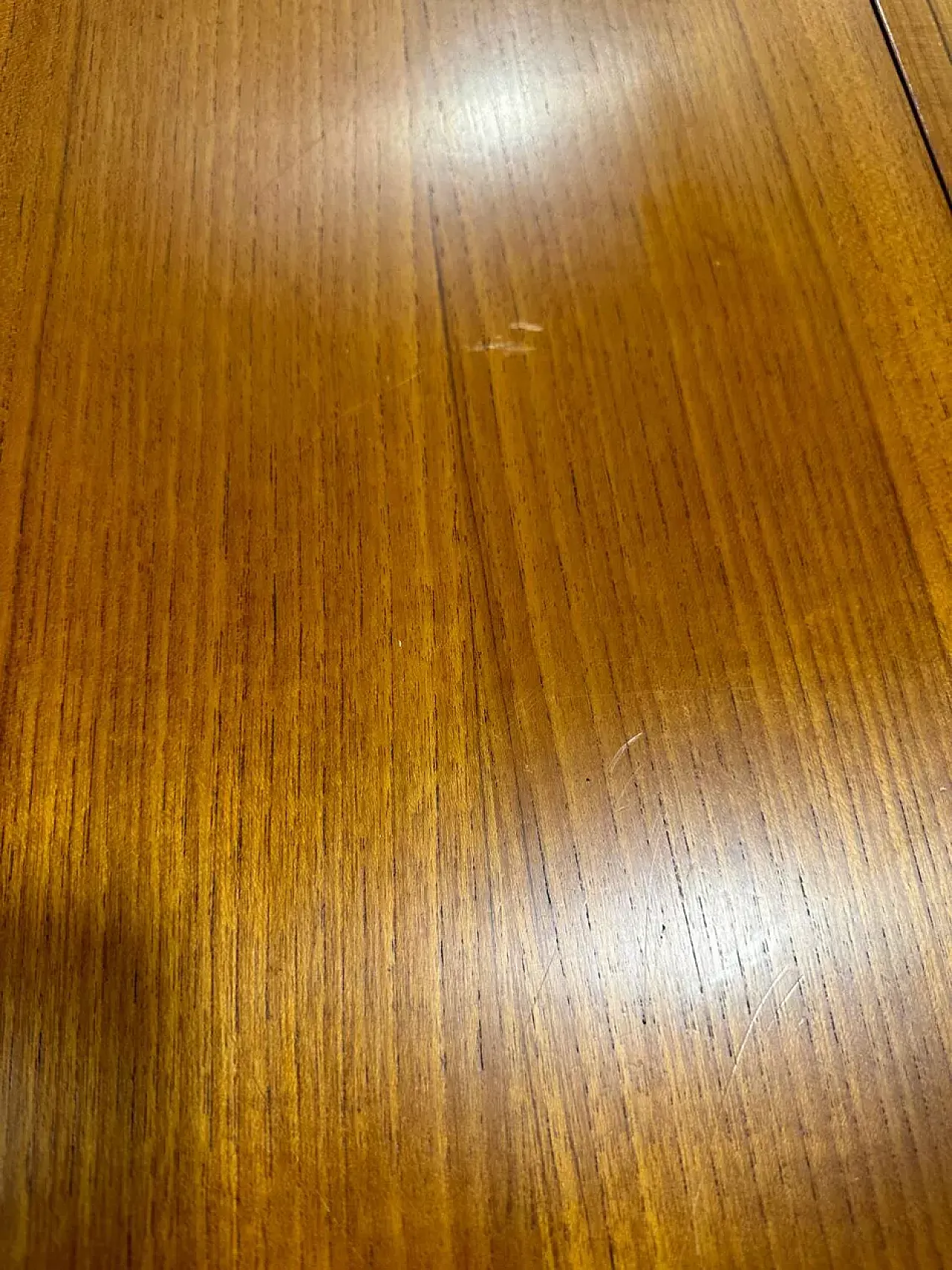 Scandinavian round wooden table, mid-20th century 11