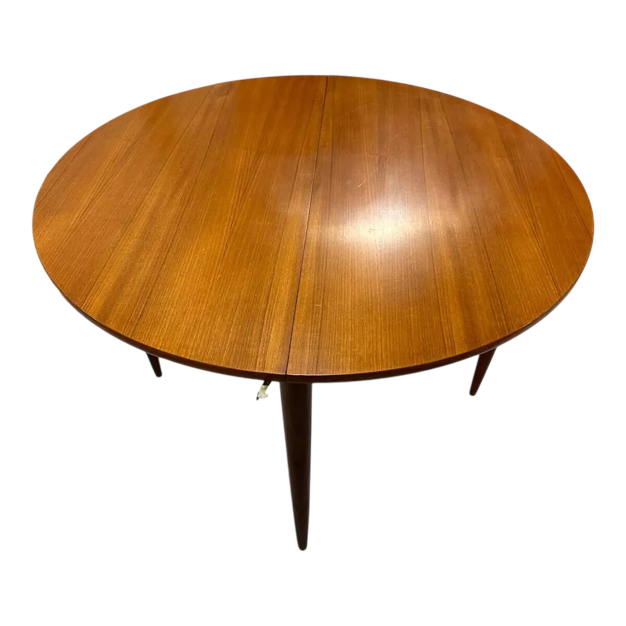 Scandinavian round wooden table, mid-20th century 22