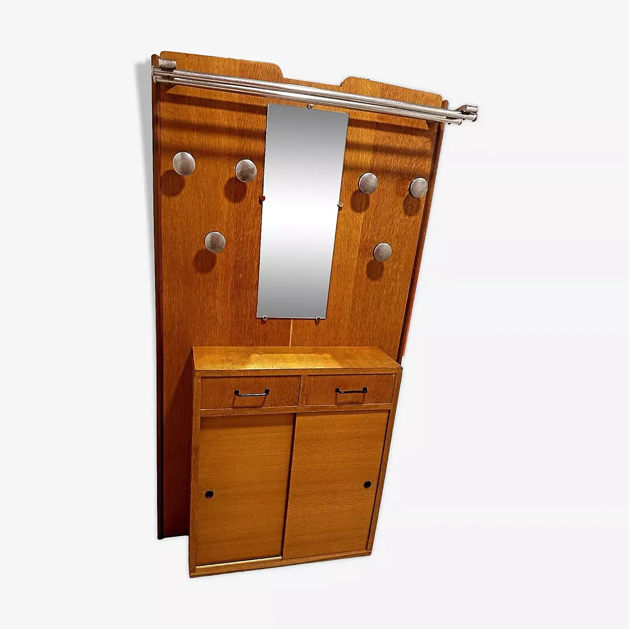 Ingresso guardaroba scandinavo in legno, '900 11