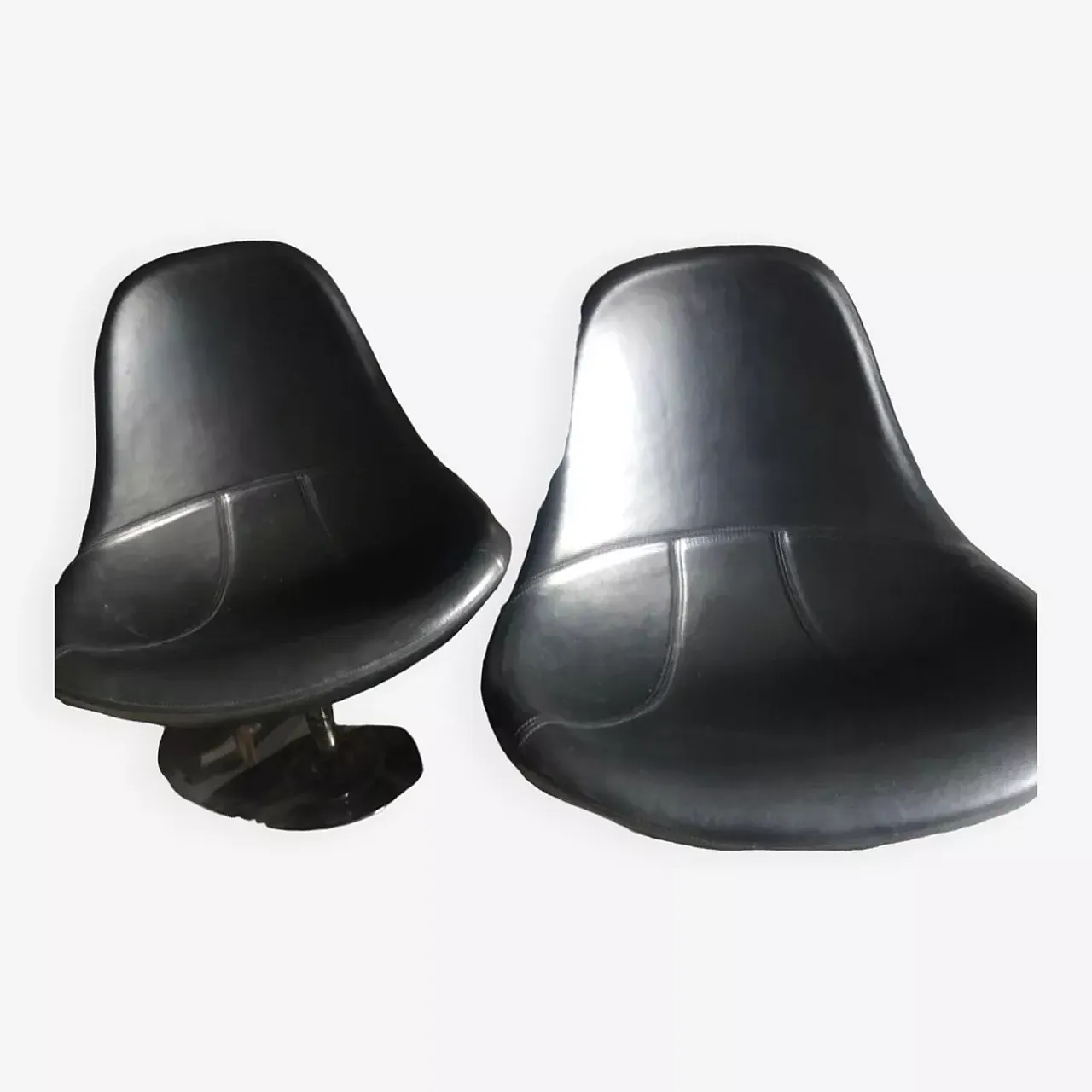 Pair of Tirup leather armchairs by Carl Ojerstam for Ikea, 1990s 4