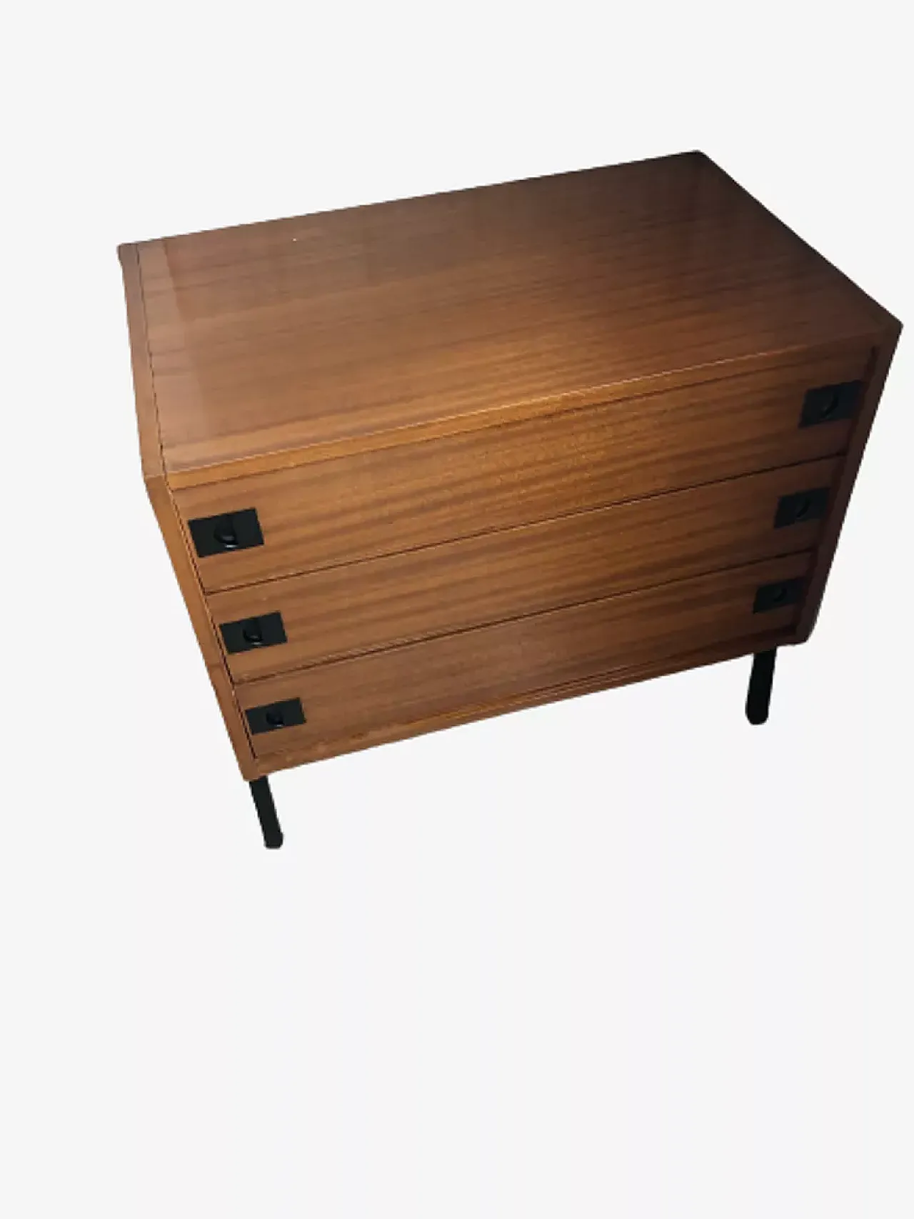 Cassettiera in teak a 3 cassetti René Jean Caillette, '900 1