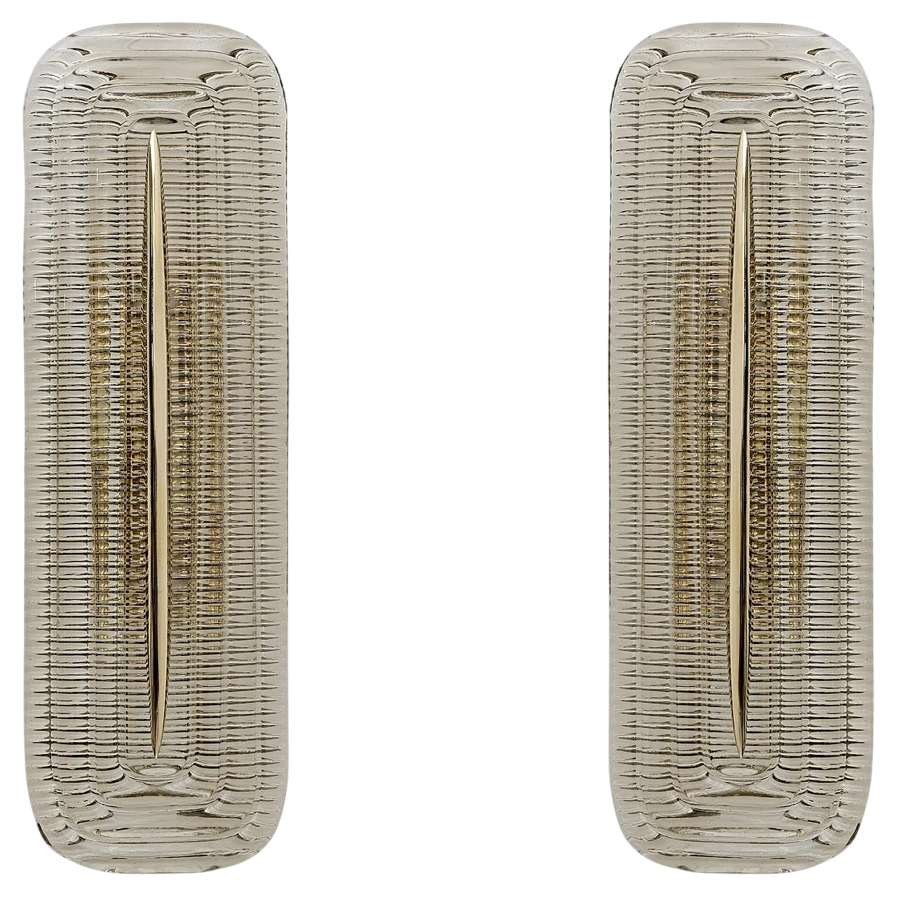 Pair of Murano glass and brass lamps, 2000s 11