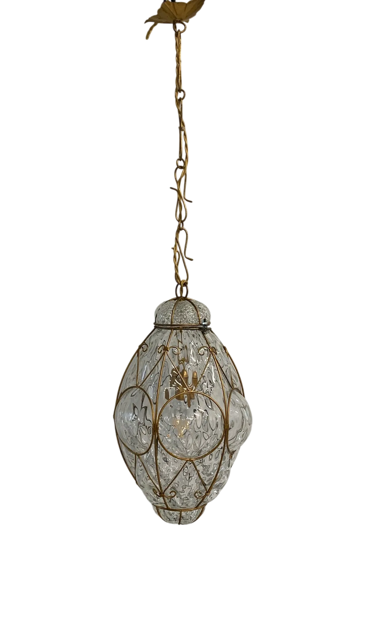 Lanterna sospesa in vetro di Murano, anni '60 6