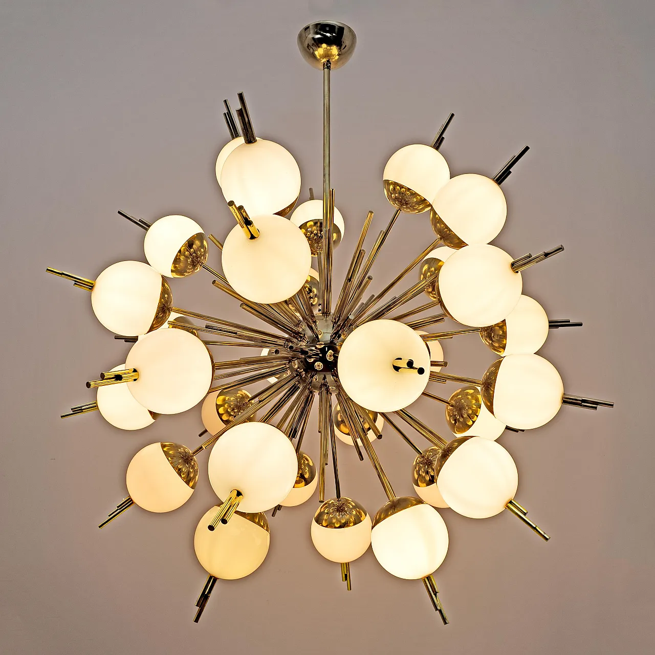 Lampadario Sputnik in vetro di Murano e ottone, anni 2000 3