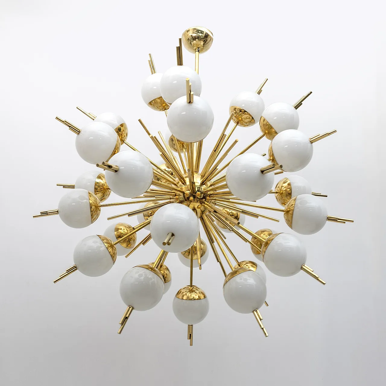 Lampadario Sputnik in vetro di Murano e ottone, anni 2000 4