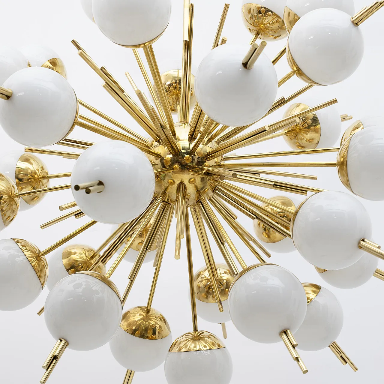 Lampadario Sputnik in vetro di Murano e ottone, anni 2000 8