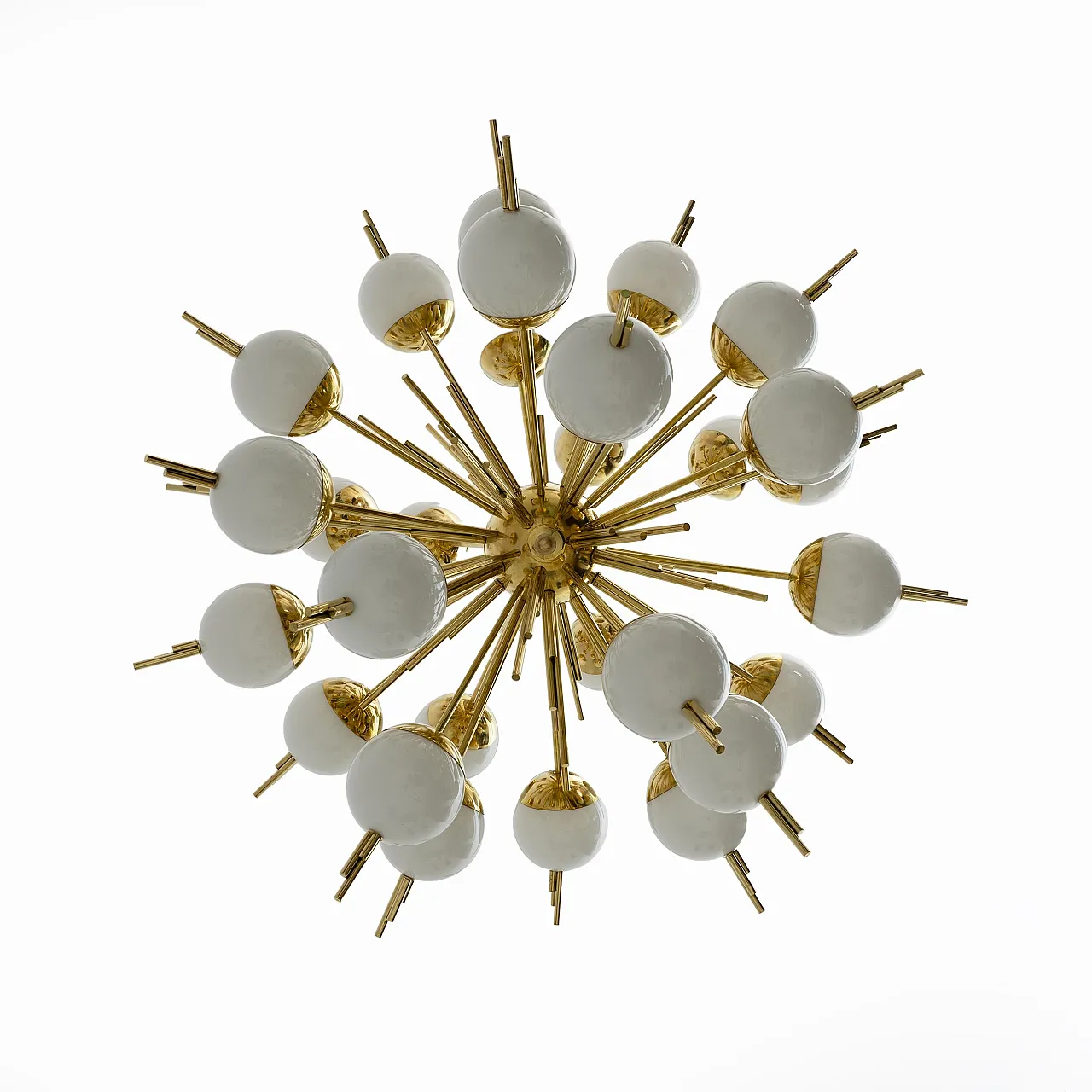 Lampadario Sputnik in vetro di Murano e ottone, anni 2000 9