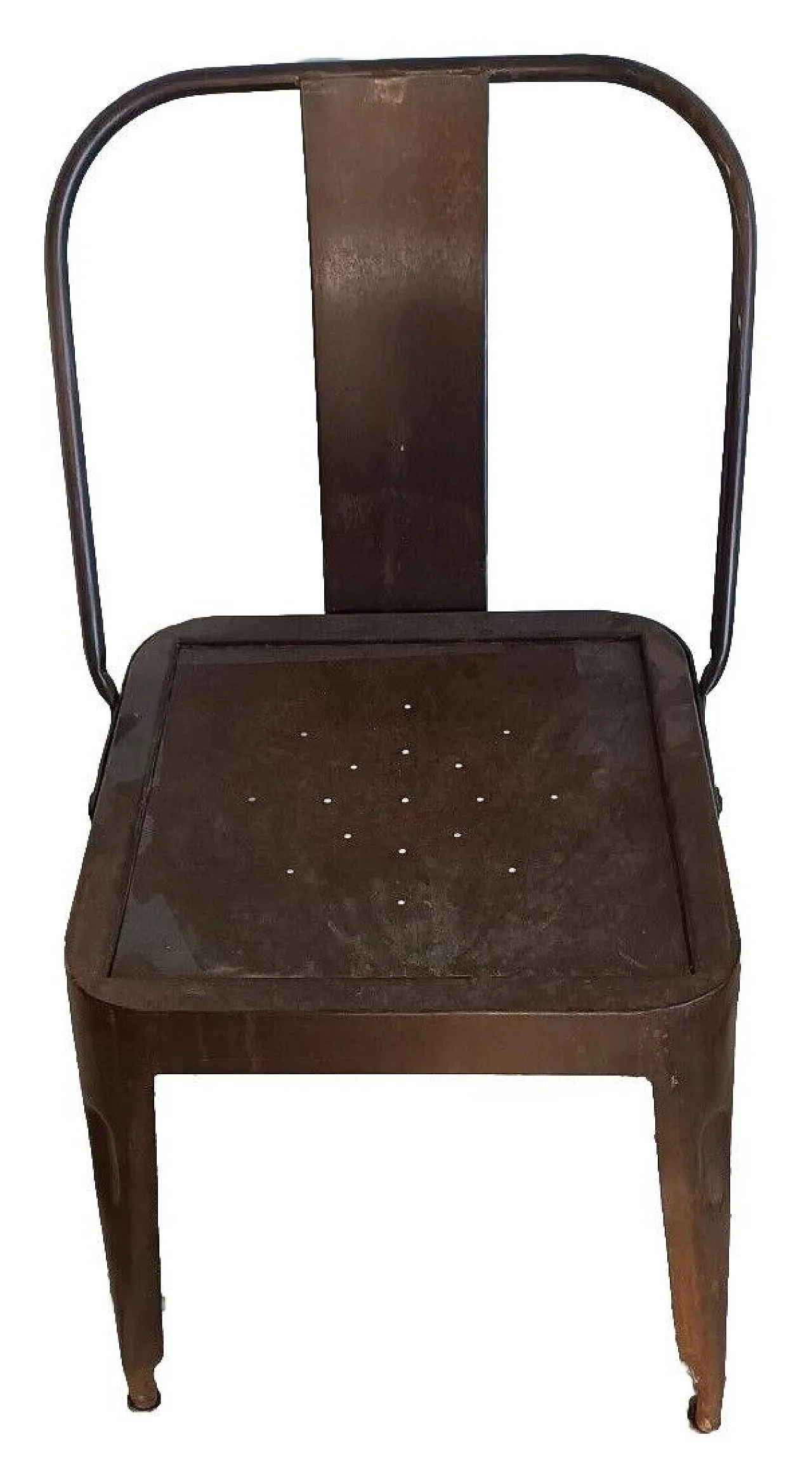 Sedia in ferro industriale, anni '60 1