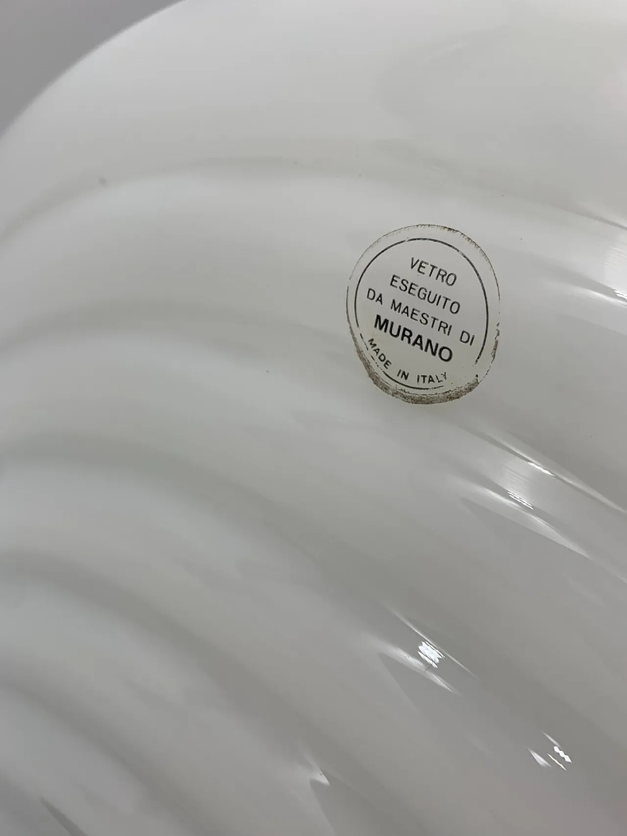 Lampada da tavolo in metallo e vetro di Murano, anni '70 4