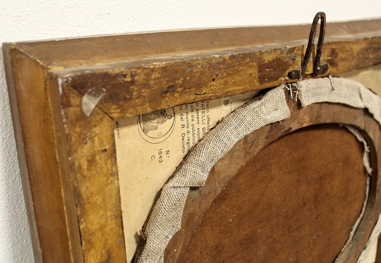 Oil painting on canvas with golden frame, 19th century 10