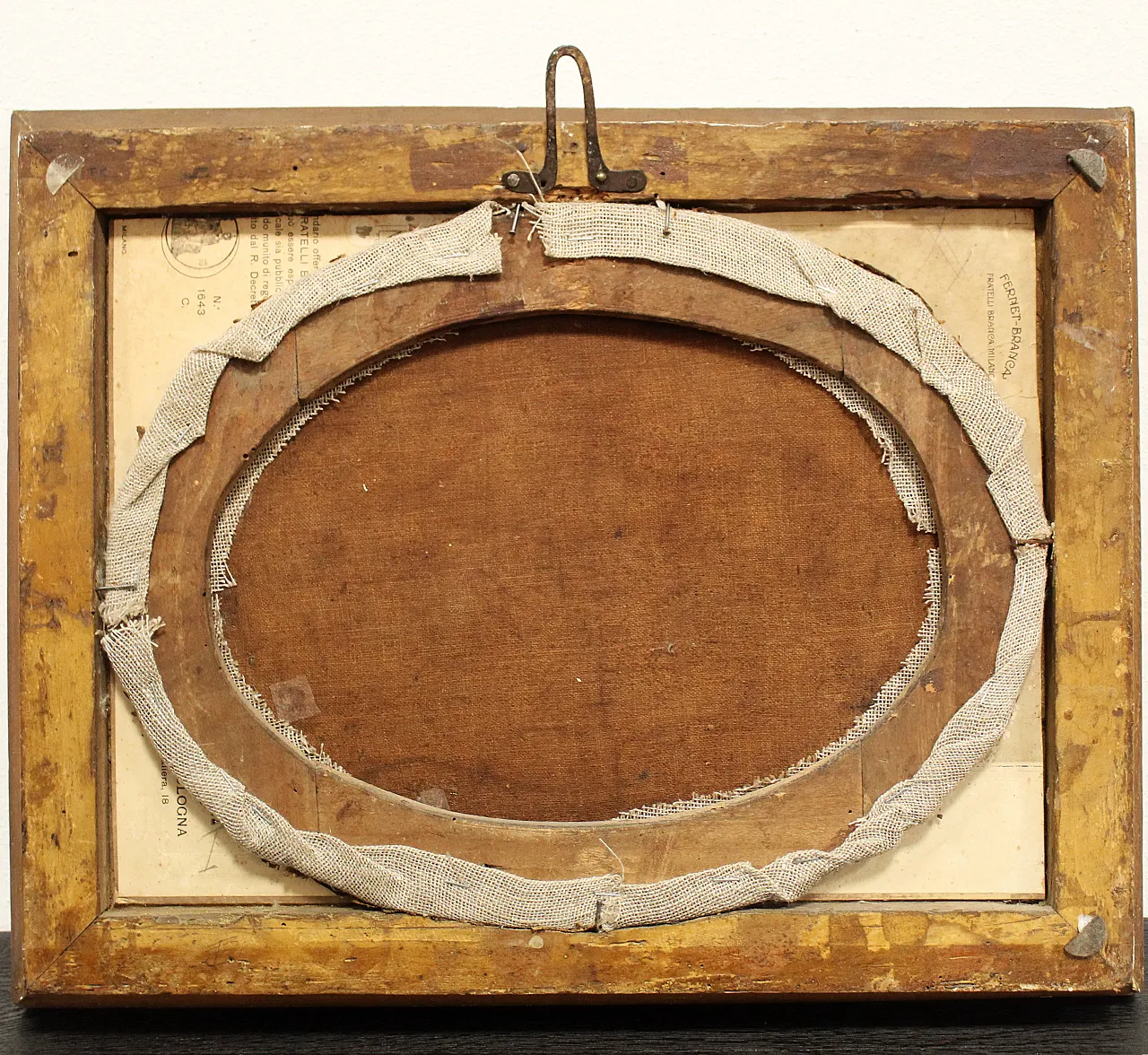 Oil painting on canvas with golden frame, 19th century 11