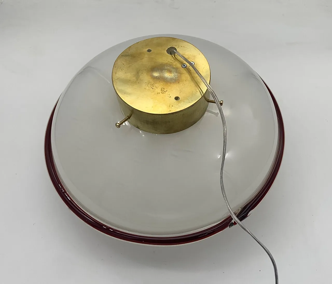 Murano glass ceiling lamp attributed to Venini, late 20th century 4