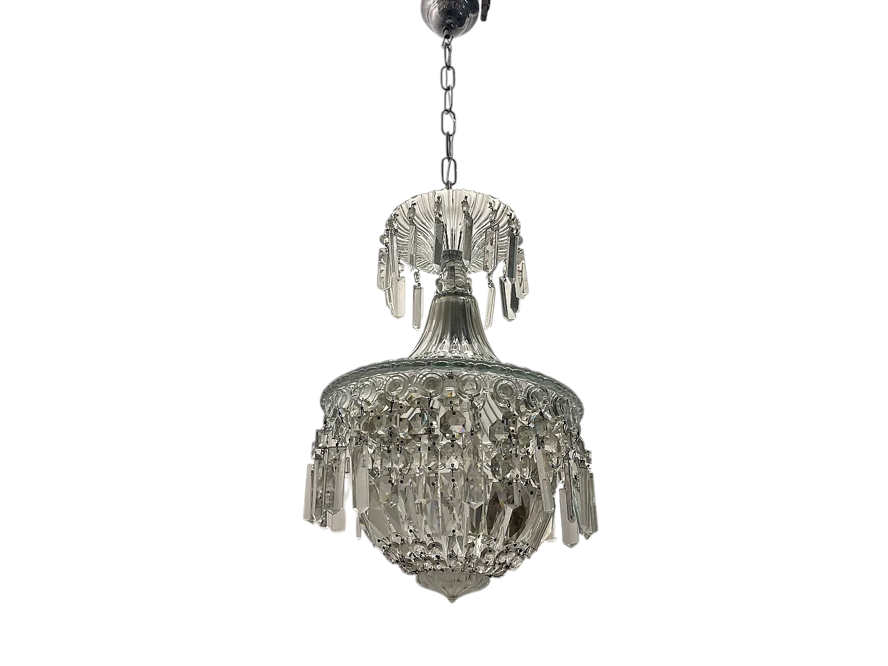 Murano Glass Crystal Light Pendant, 1950s 9