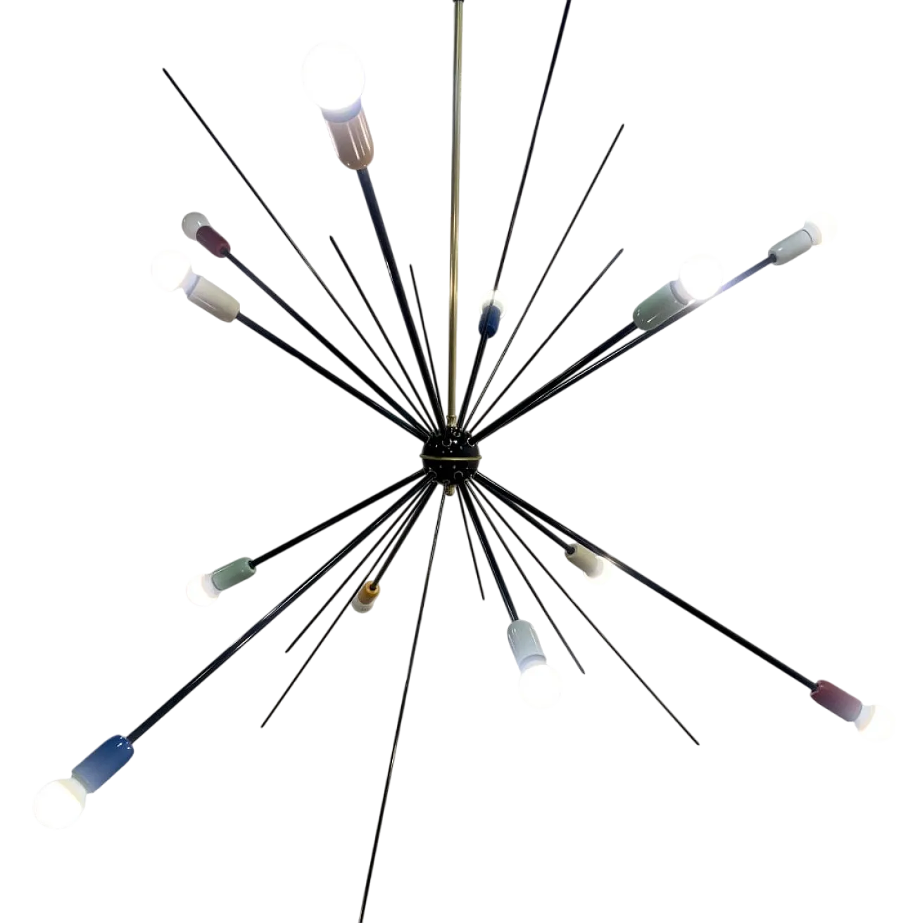 Black Sputnik Ceiling Lamp, 1949 7