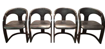 4 Springer Onassis Dining Chairs, 90s