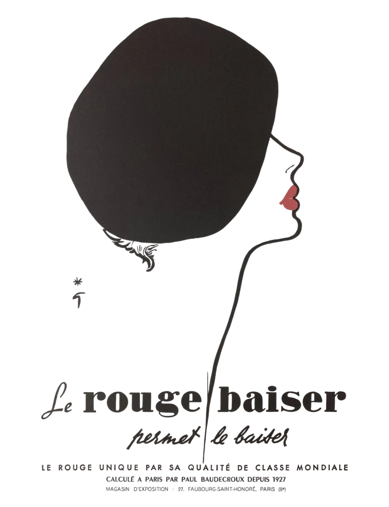 René Gruau- LE ROUGE KISSER allows him to kiss - poster, 1970s 16