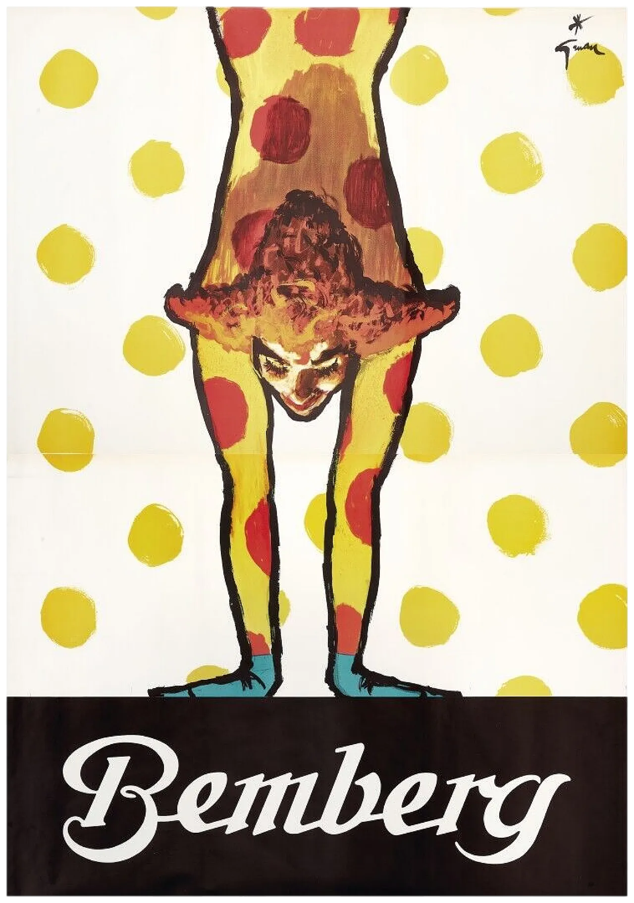 René Gruau - BEMBERG ACROBATA - poster, 1960s 5