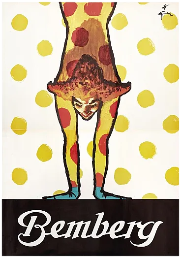 René Gruau - BEMBERG ACROBATA - poster, 1960s
