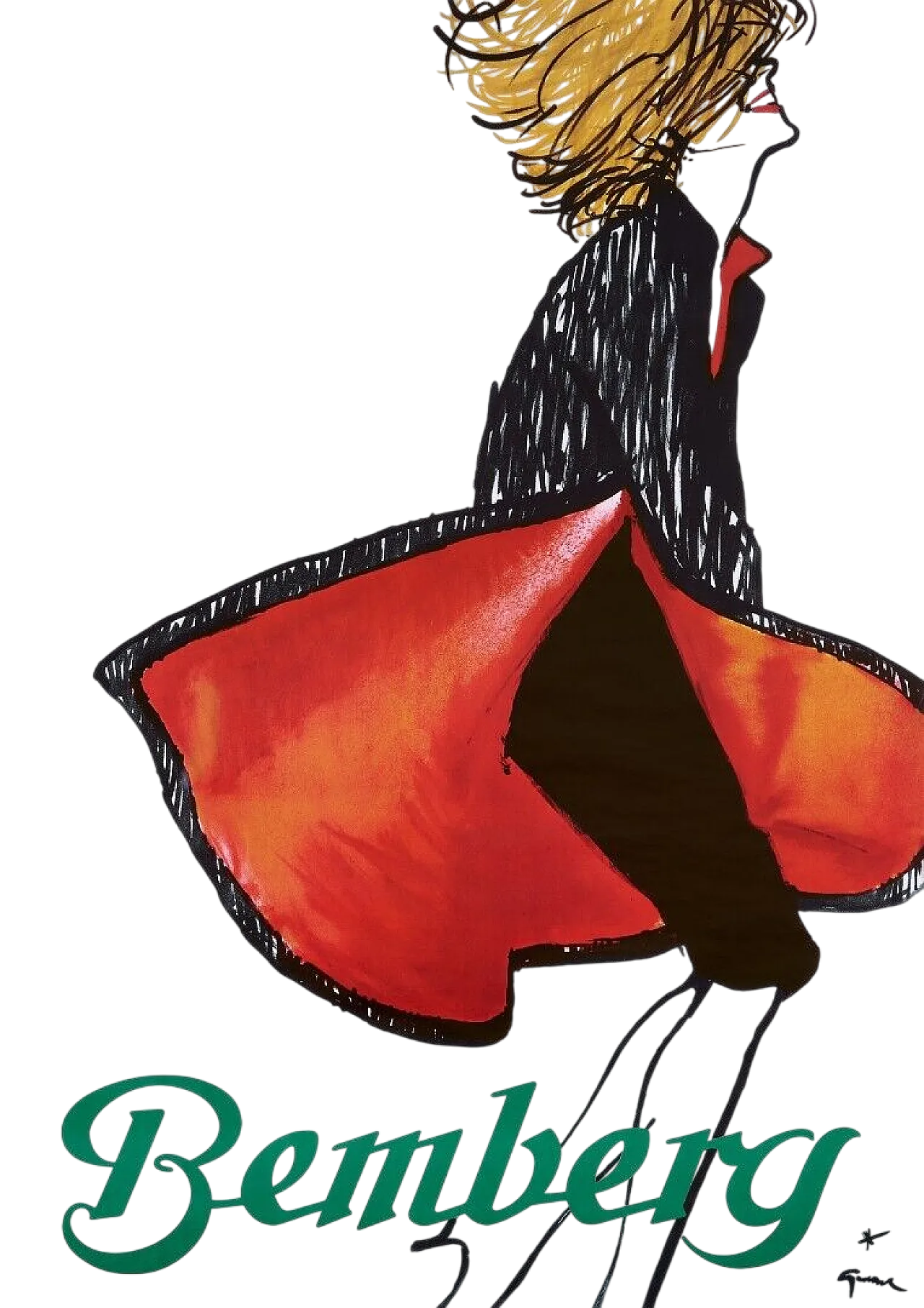 René Gruau - FODERE BEMBERG - poster, 1970s 16