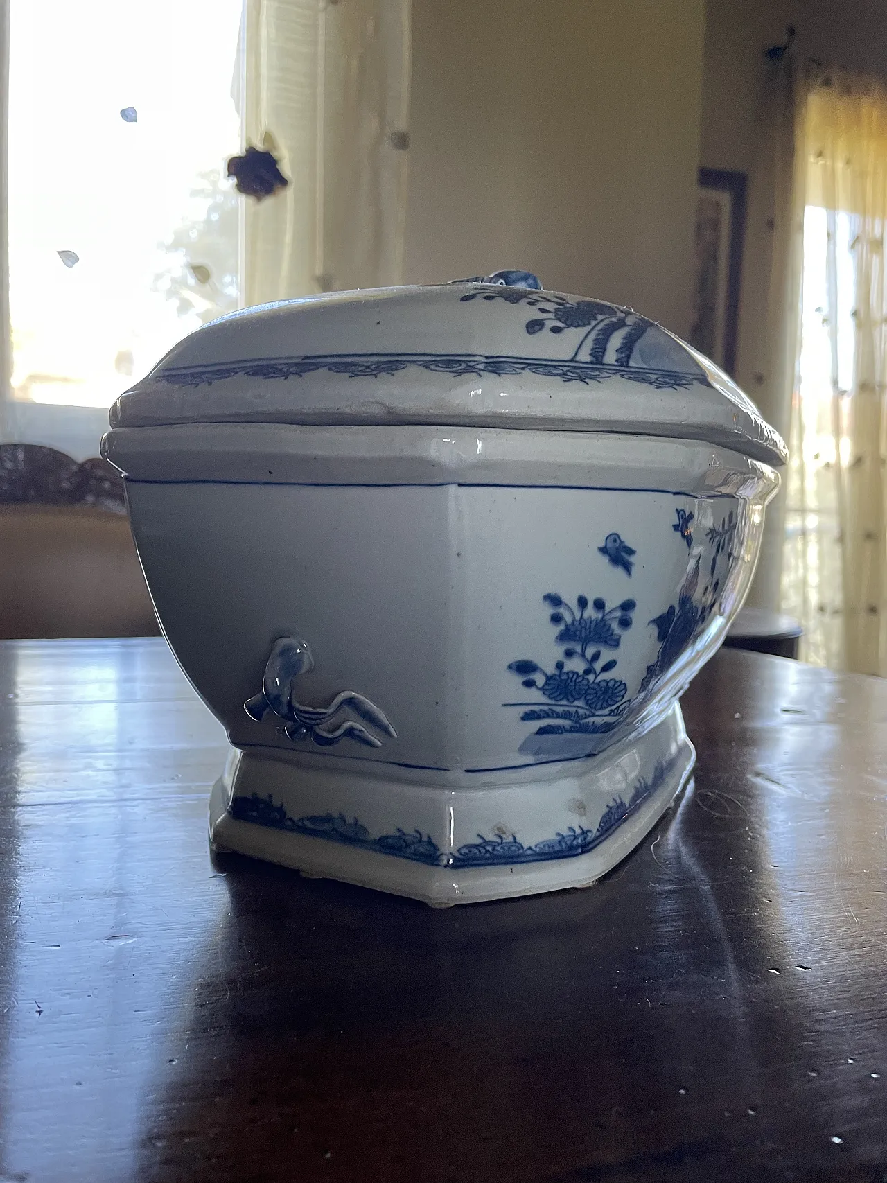 French ceramic vases in white and blue ceramic, 20th century 2