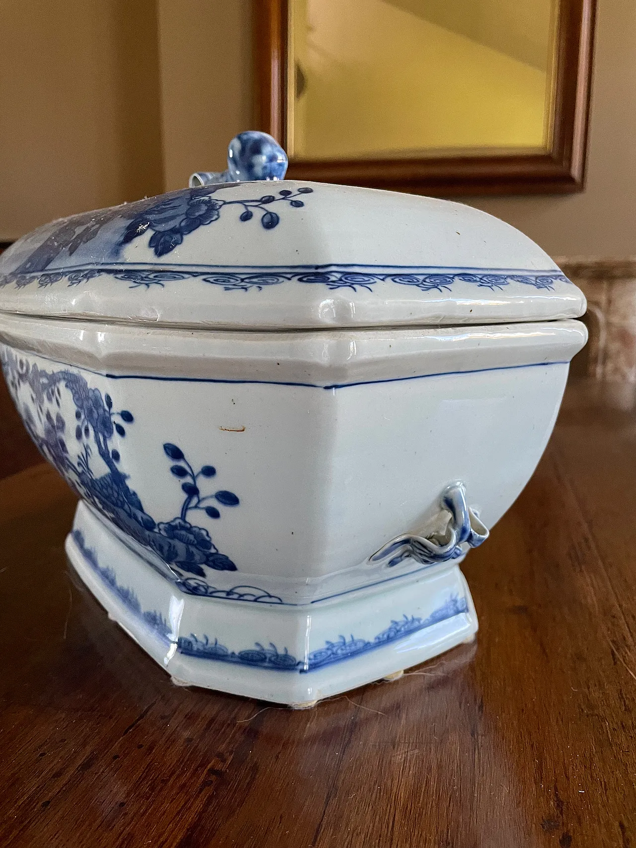 French ceramic vases in white and blue ceramic, 20th century 5