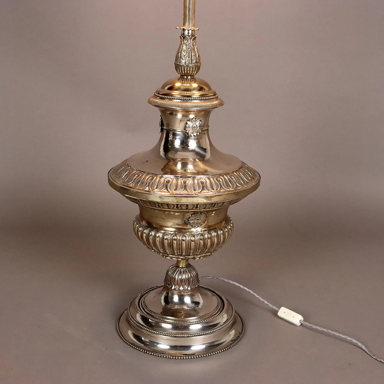 Lampada da terra in lamierino, '900 3