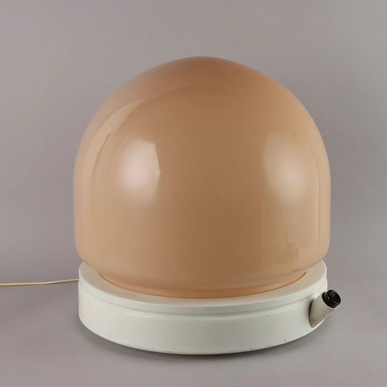 Lampada da tavolo in alluminio e vetro di Stilnovo, anni '60 6