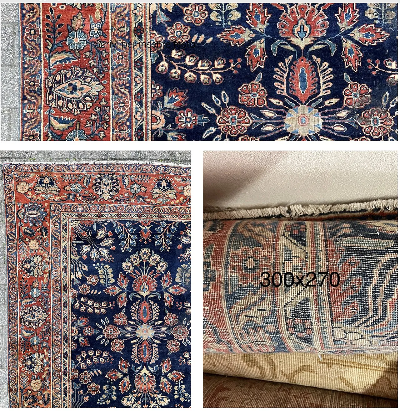 Iranian Tabiz rug in the tone of red and blue, 20th century 1