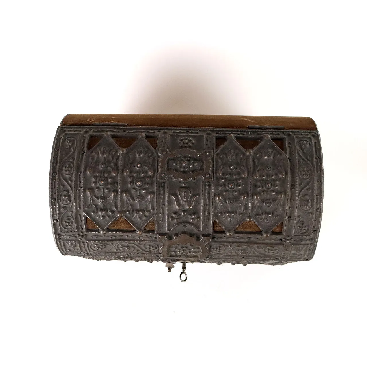 Scrigno in legno e lamierino sbalzato, '800 3