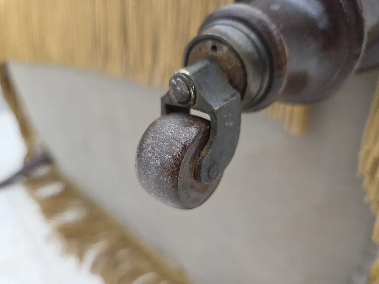 Danish 2-seater sofa, green damask velvet with fringe, 1950s 21