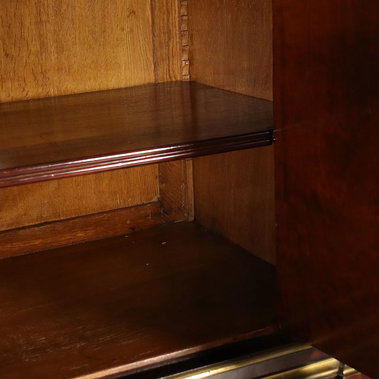 Libreria francese stile Impero in mogano e interni in rovere, '800 9