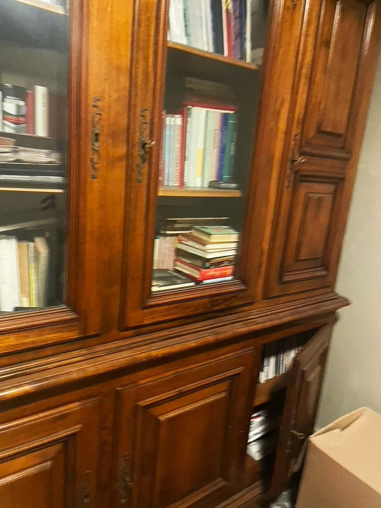 Large bookshelf with window doors, 19th century 7