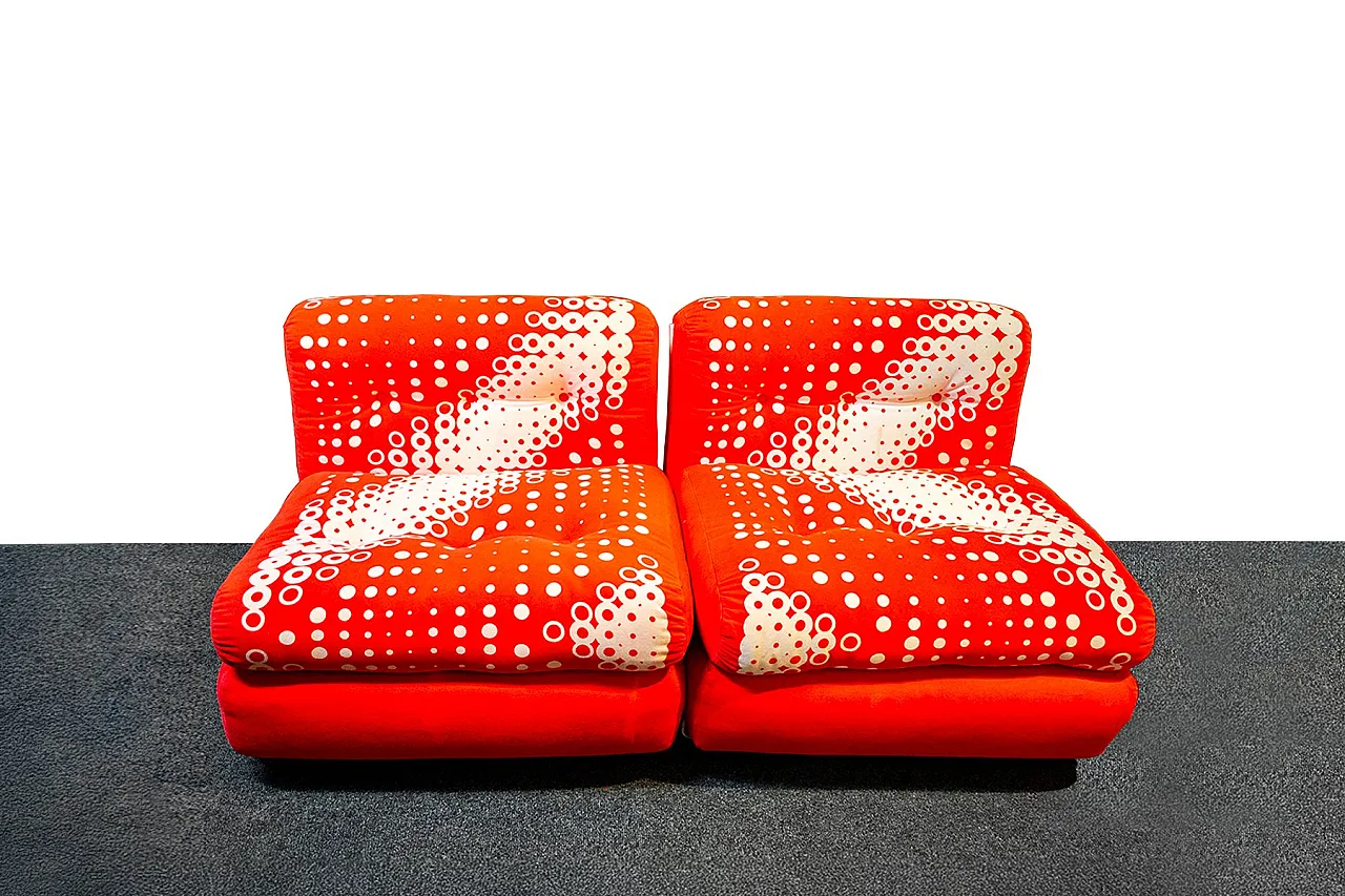 5 Poltrone Amanta di M. e G. per B&B Italia, anni '60 3