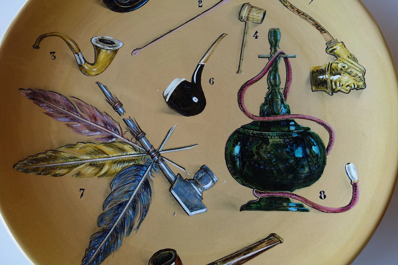 Coppia di piatti Shells and Pipes in ceramica dipinti a mano, anni '50 6