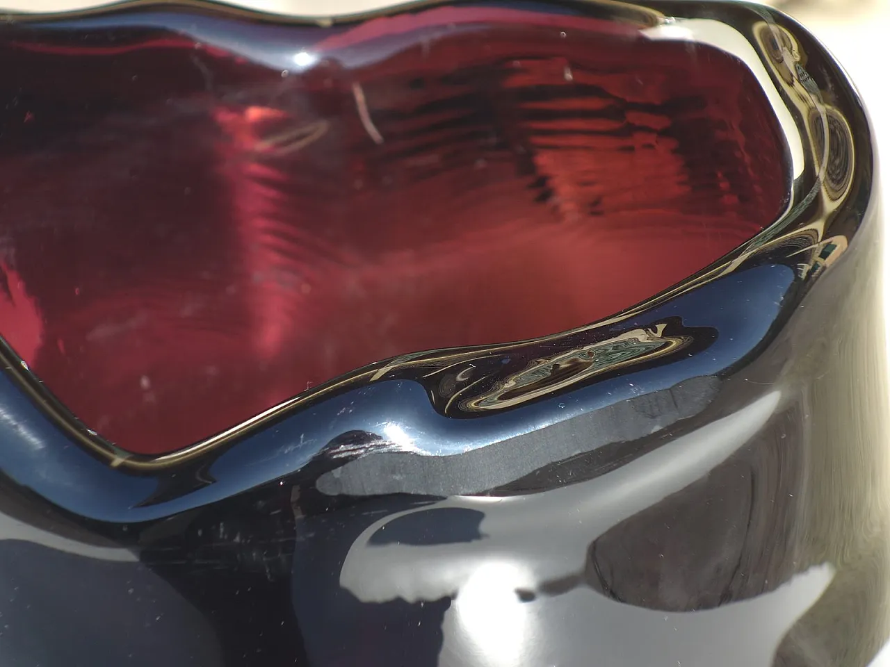 Coppia di vasi grandi in vetro di Murano viola di Seguso, anni '50 7