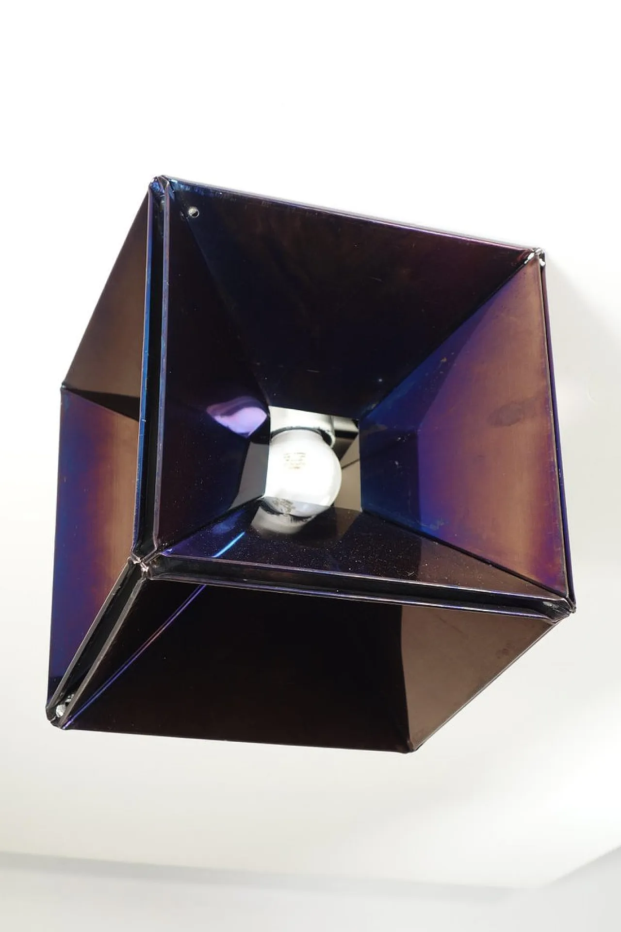 Lampada da incasso Space Age scultorea in metallo, Italia, anni '60 4