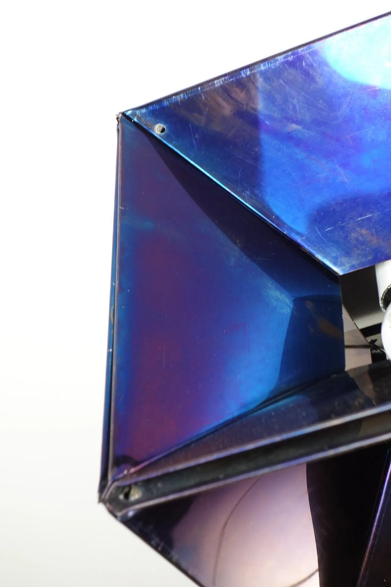 Lampada da incasso Space Age scultorea in metallo, Italia, anni '60 6