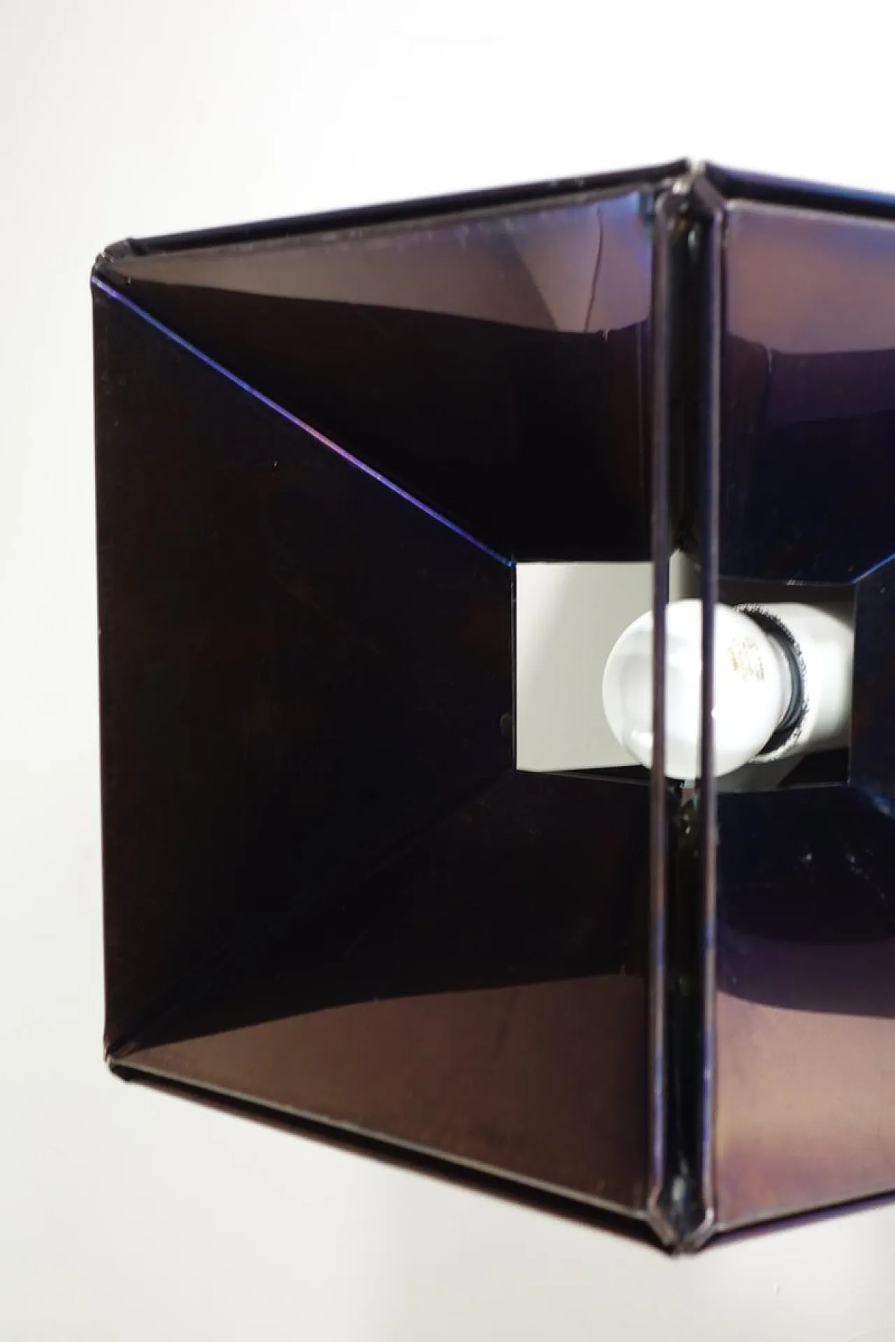 Lampada da incasso Space Age scultorea in metallo, Italia, anni '60 7