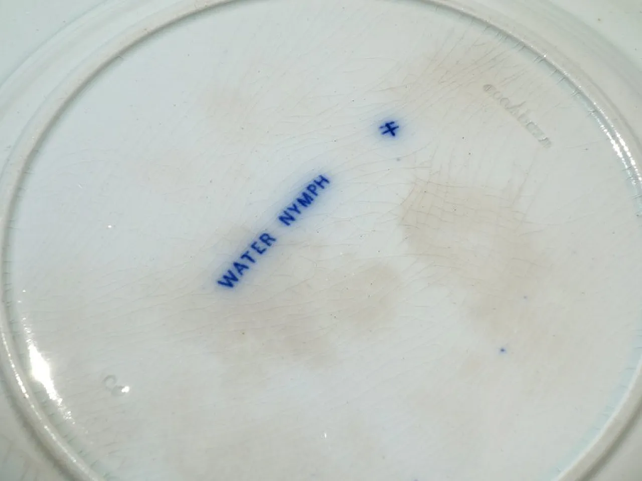 19 Water Nymph Plates in Blue Earthenware by Wedgwood England, 1850s 10