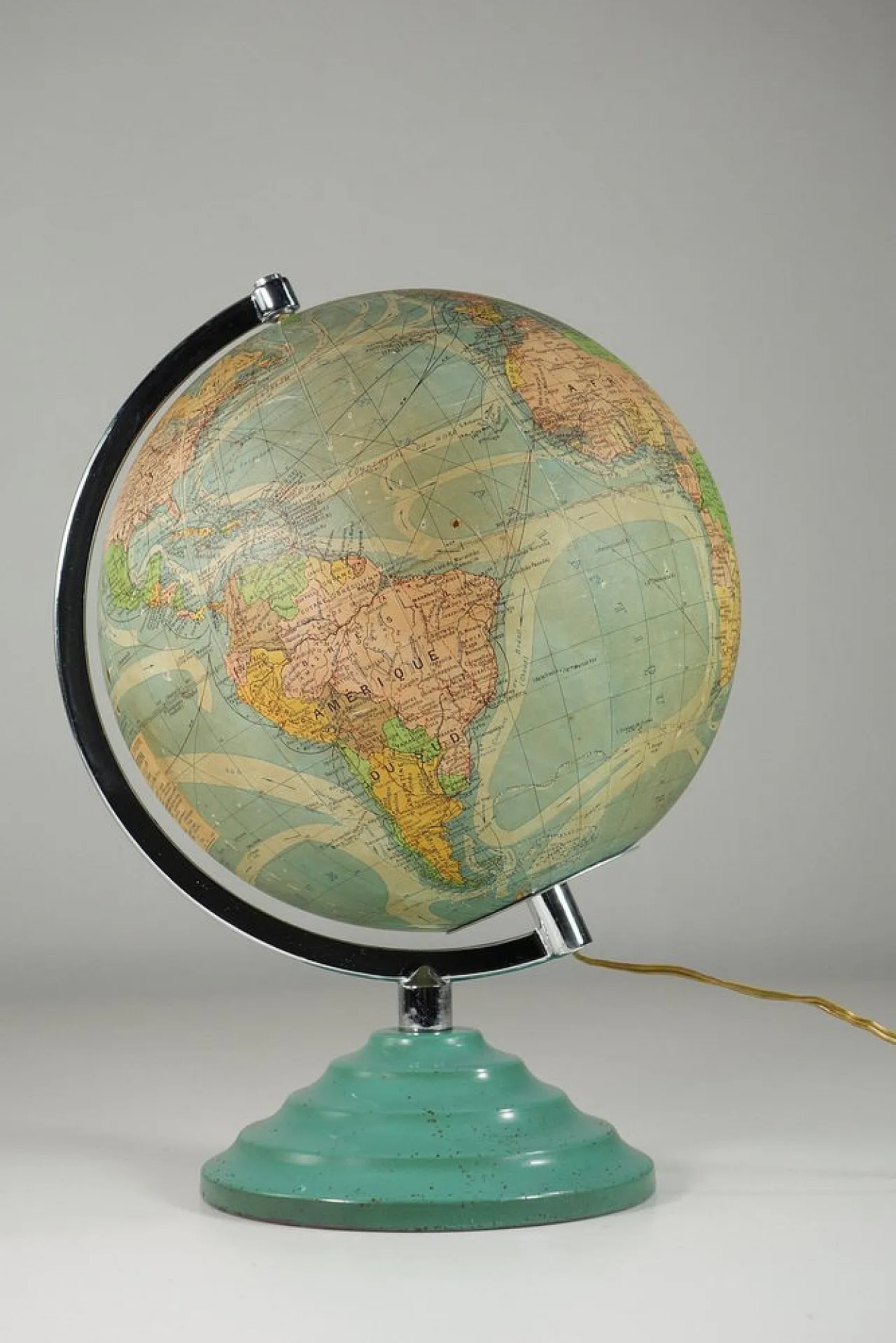 French Light Globe by Perrina in multicolored glass, 1950 3