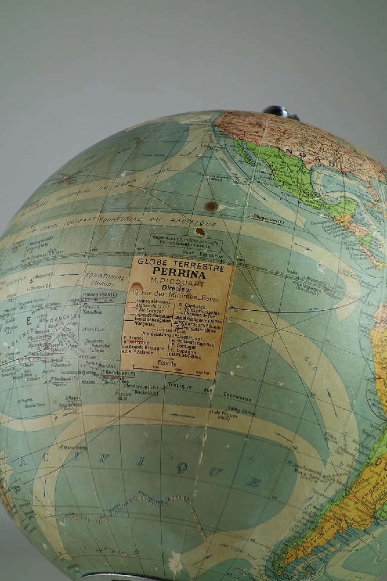 French Light Globe by Perrina in multicolored glass, 1950 7